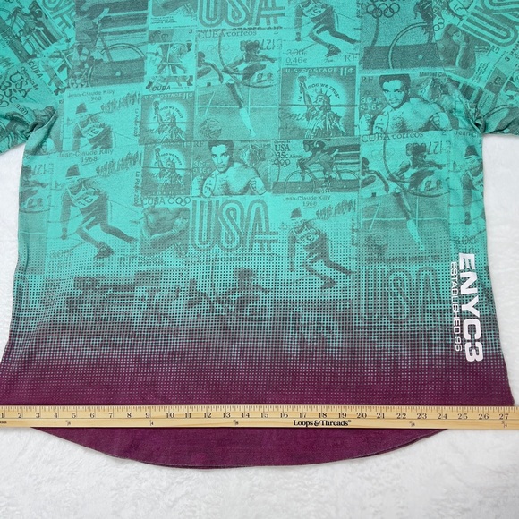 Enyce Shirt All Over Print Mens 4X 1968 Olympics Stamp Collection Sports - Picture 9 of 13